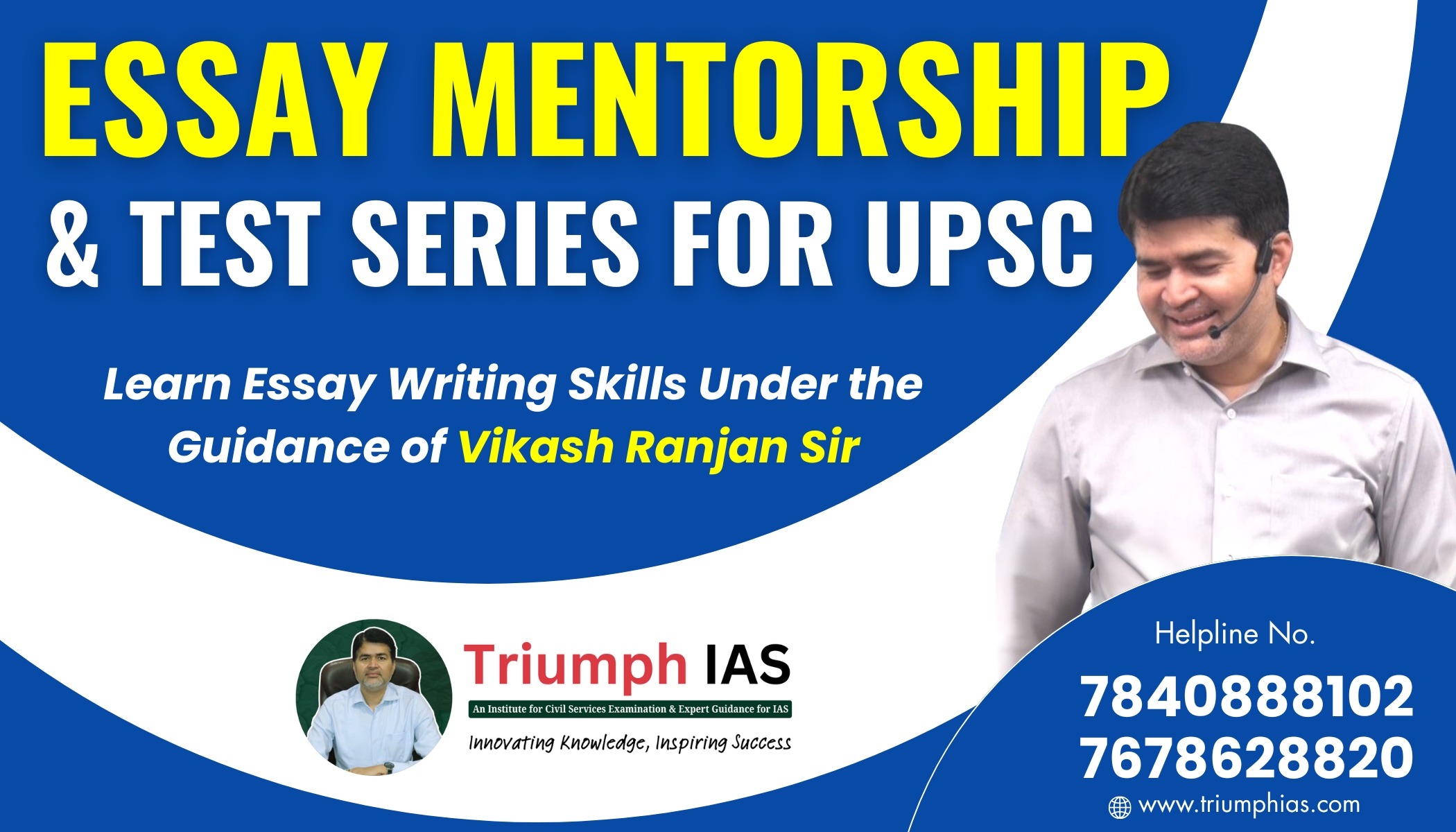 UPSC Mains Essay Writing Test Series by Vikash Ranjan Sir - Essay Mastery Program for IAS CSE