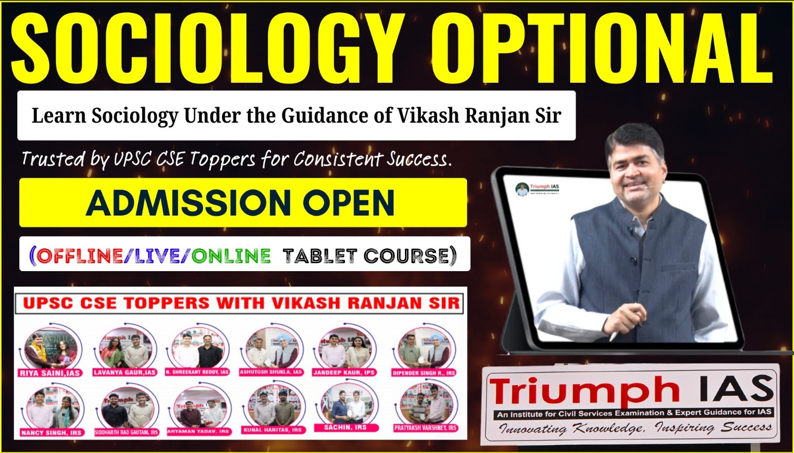 Best UPSC Sociology Optional Coaching by Vikash Ranjan Sir at TriumphIAS Delhi - IAS CSE 2026 Preparation