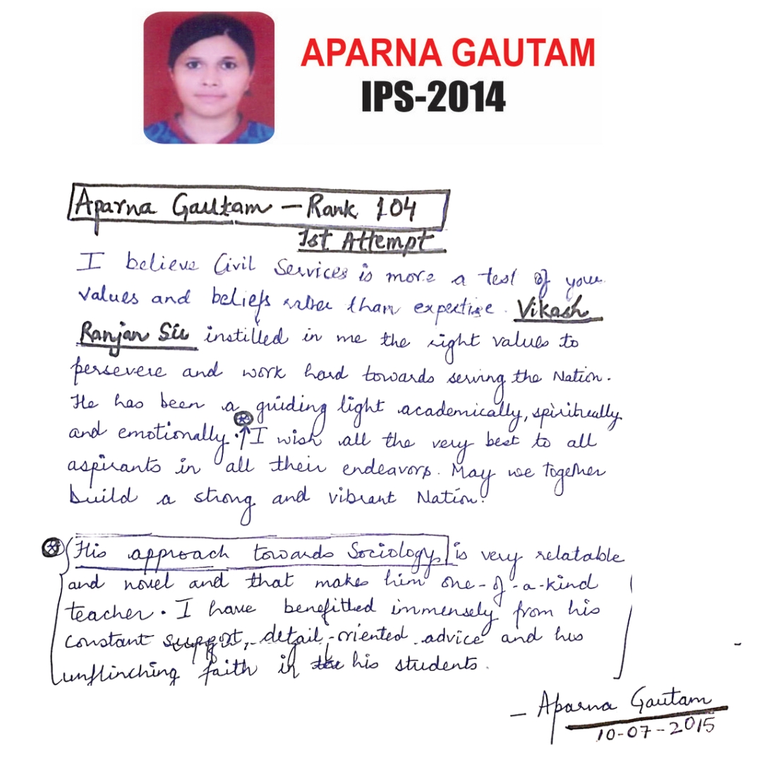 Aparna Testimonial
